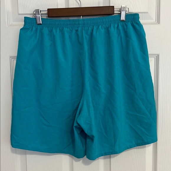 Nike Teal Blue Elastic Waist Nylon Sports Shorts Men’s XXL - Picture 2 of 8
